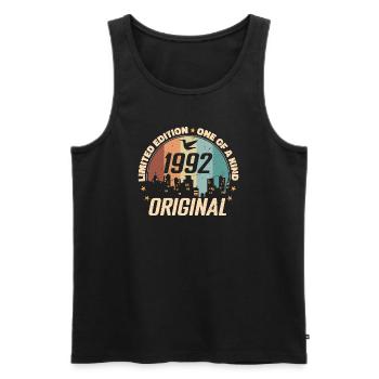 1992 Birthday Gift Timeless '92 Vintage 1992 - Men's Premium Organic Tank Top - black - Front - AI Model Male 178 light (178cm)