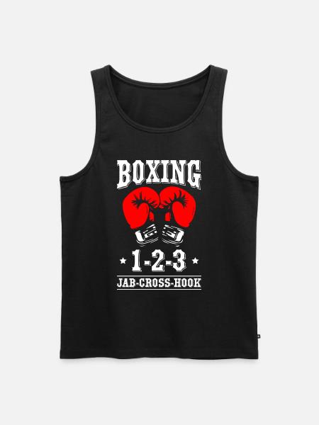 Boxing Jab Cross Hook - Men's Premium Organic Tank Top - black