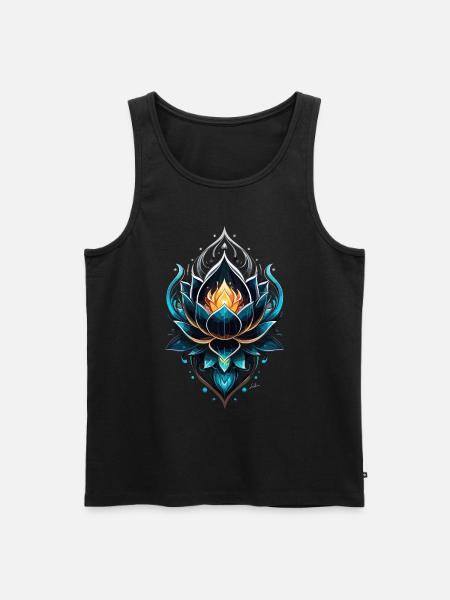 Fairy Blue Lotus - Men's Premium Organic Tank Top - black