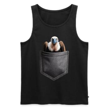 Geier - Männer Premium Bio Tank Top - Schwarz - Vorne - Michal (187cm)