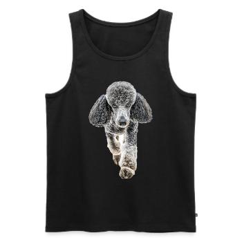 Pudel - Männer Premium Bio Tank Top - Schwarz - Vorne - Michal (187cm)