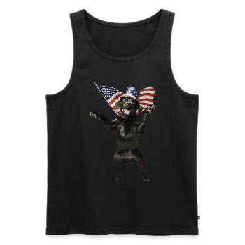 Labrador Retriever - Männer Premium Bio Tank Top - Schwarz - Vorne - Michal (187cm)