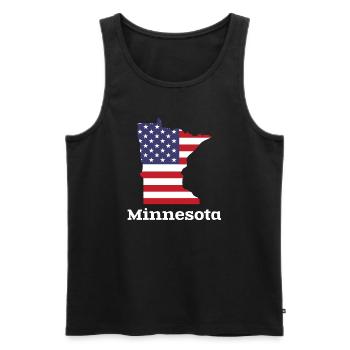 US Minnesota Kartendesign für stolze Minnesotaner - Männer Premium Bio Tank Top - Schwarz - Vorne - AI Model Male 178 light (178cm)