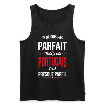 Je ne suis pas parfait mais je suis Portugais - Débardeur bio Premium Homme - noir - Devant - Michal (187cm)