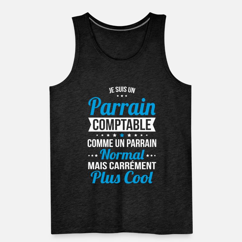 Parrain comptable comme parrain normal plus cool Débardeur bio Premium Homme