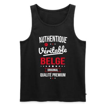 Authentique et véritable Belge - Original - Débardeur bio Premium Homme - noir - Devant - Michal (187cm)