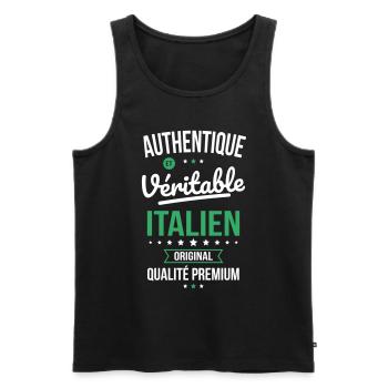 Authentique et véritable Italien - Original - Débardeur bio Premium Homme - noir - Devant - Michal (187cm)