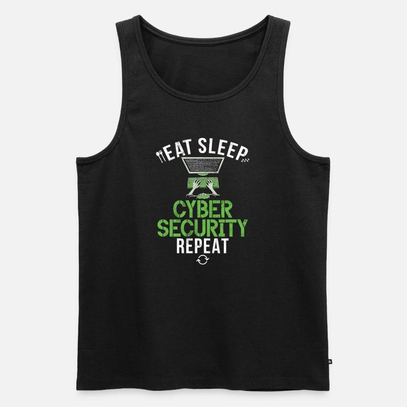 Cyber-sicherheits-hacker-hacking - Männer Premium Bio Tank Top - Schwarz
