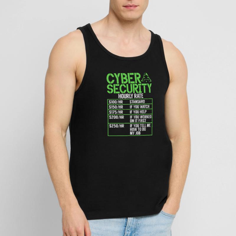 Cyber security hacker hacking Men's Premium Organic Tank Top