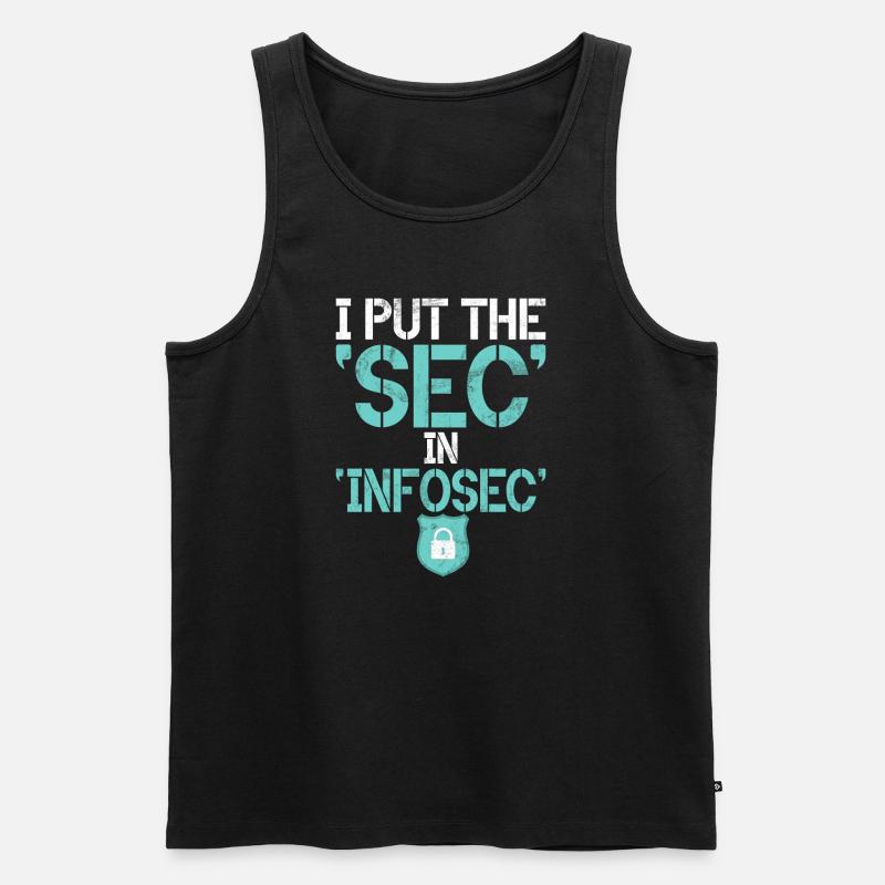 Cyber security hacker hacking - Men's Premium Organic Tank Top - black