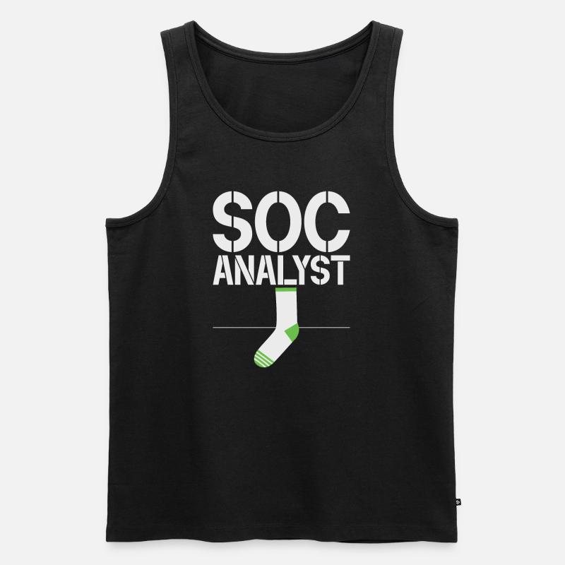 Cyber security hacker hacking - Men's Premium Organic Tank Top - black