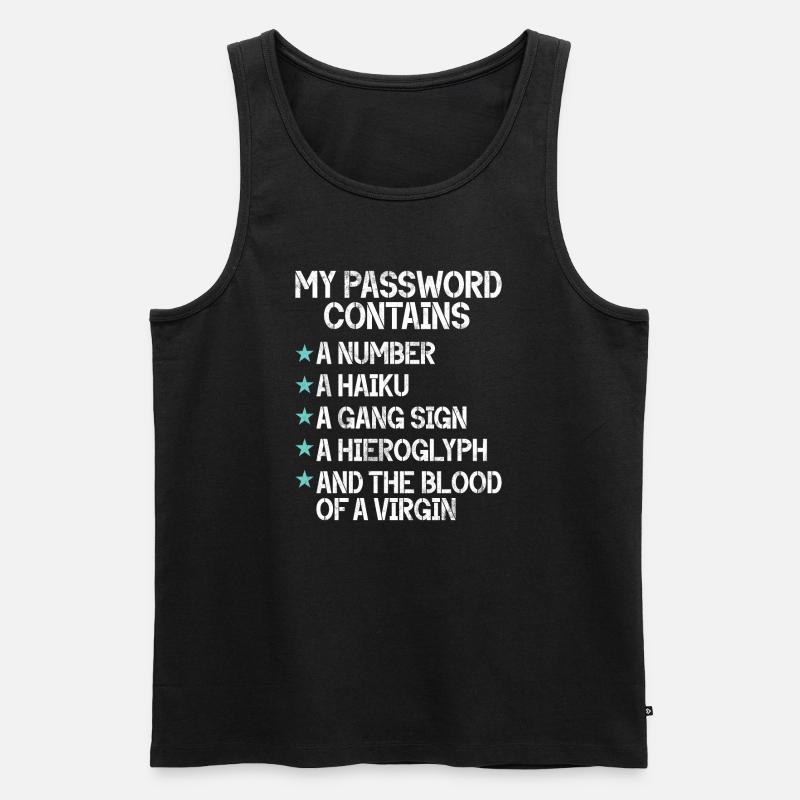Cyber security hacker hacking - Men's Premium Organic Tank Top - black