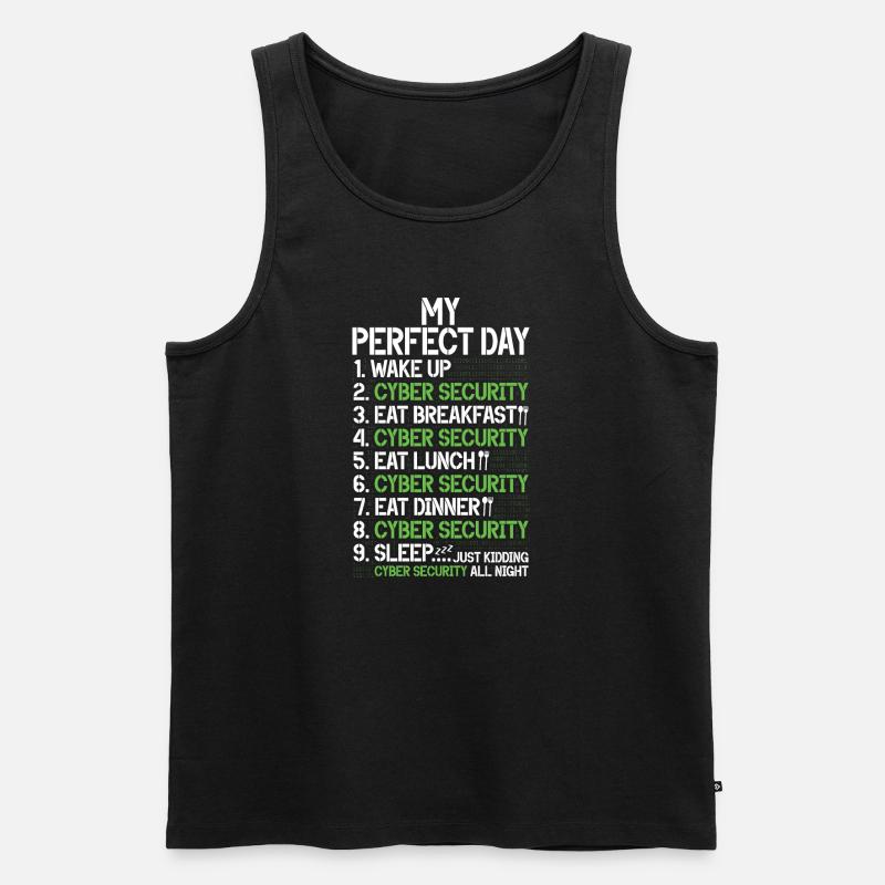 Cyber security hacker hacking - Men's Premium Organic Tank Top - black