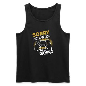 I'm Gaming Video Games Funny Gamer for Boys Teen - Men's Premium Organic Tank Top - black - Front - AI Model Male 178 light (178cm)