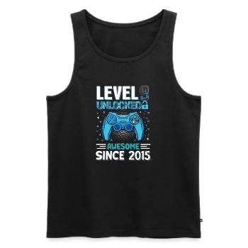 9th Birthday Gamer 9 Year Old Funny Bday Boy Nine - Men's Premium Organic Tank Top - black - Front - Michal (187cm)