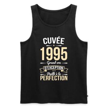30th Anniversary - Cuvée 1995 - Humour Gift - Men's Premium Organic Tank Top - black - Front - AI Model Male 178 light (178cm)
