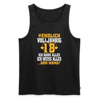 18 Birthday Boy Girl 18 Years 2007 Funny - Men's Premium Organic Tank Top - black - Front - Michal (187cm)