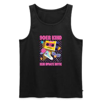 90s Kid No Update Needed 90s Party Carnival Ko - Men's Premium Organic Tank Top - black - Front - Michal (187cm)