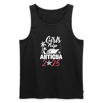 Antigua 2025_ Mädchenreise_ Femme Assorti Ge - Débardeur bio Premium Homme - noir - Devant - AI Model Male 178 light (178cm)