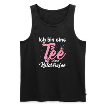 Ich bin eine Fee eine Katastrofee I Feenstaub - Männer Premium Bio Tank Top - Schwarz - Vorne - AI Model Male 178 light (178cm)