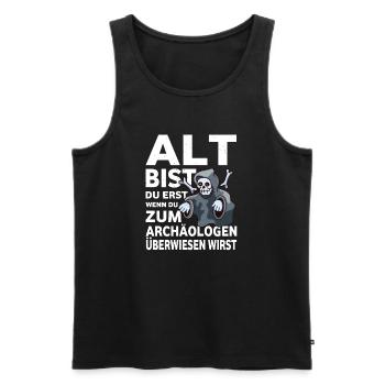 Dire sarcastique Dire ironique Dire Alt bist du ers - Débardeur bio Premium Homme - noir - Devant - Michal (187cm)