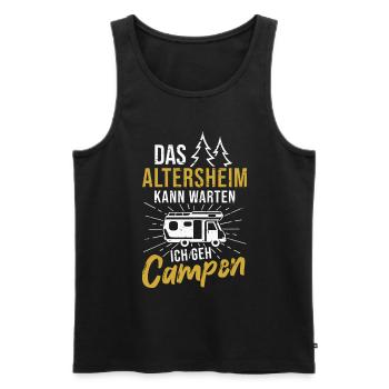Camping Rentner Wohnmobil Camper Ruhestand - Männer Premium Bio Tank Top - Schwarz - Vorne - Michal (187cm)