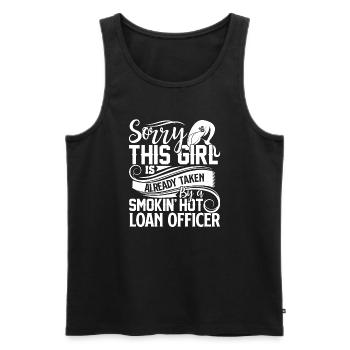 Loan Officer Taken By A Smokin Hot Loan Officer - Men's Premium Organic Tank Top - black - Front - Michal (187cm)
