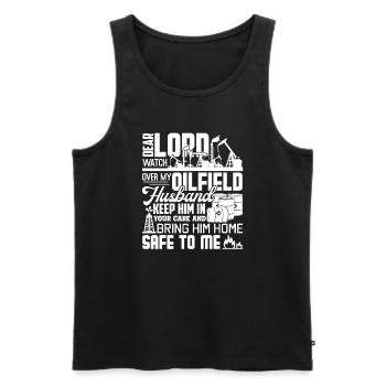Oilfield Oilfield Prayer - Men's Premium Organic Tank Top - black - Front - Michal (187cm)