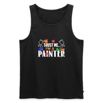 Painter Trust Me I'm A Painter - Men's Premium Organic Tank Top - black - Front - Michal (187cm)