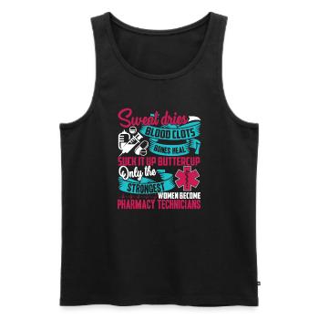 Pharmacy Technician Women Pharmacy Technician - Men's Premium Organic Tank Top - black - Front - AI Model Male 178 light (178cm)