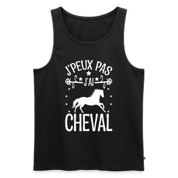 I can't I have horse - Men's Premium Organic Tank Top - black - Front - Michal (187cm)