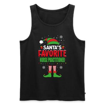 Santa's Favorite Nurse Practitioner Elf Christmas - Männer Premium Bio Tank Top - Schwarz - Vorne - AI Model Male 178 light (178cm)