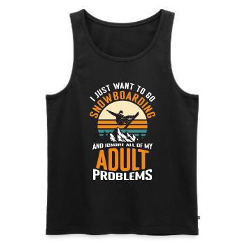 Snowboarding Hobby Ski - Männer Premium Bio Tank Top - Schwarz - Vorne - Michal (187cm)