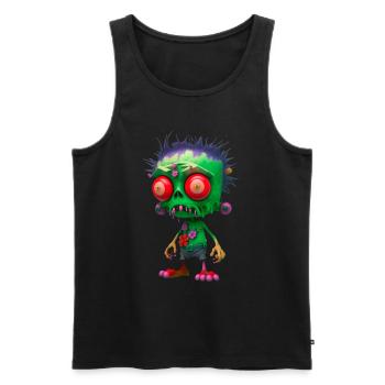 flower colorful zombie - Men's Premium Organic Tank Top - black - Front - Michal (187cm)