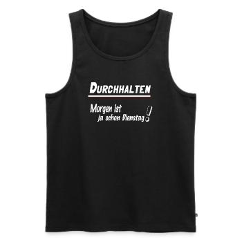 Dein Montags-Look! - Männer Premium Bio Tank Top - Schwarz - Vorne - Michal (187cm)