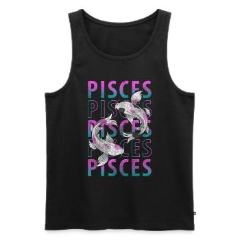 Zodiac Horoscope Constellation Zodiac - Men's Premium Organic Tank Top - black - Front - AI Model Male 178 light (178cm)