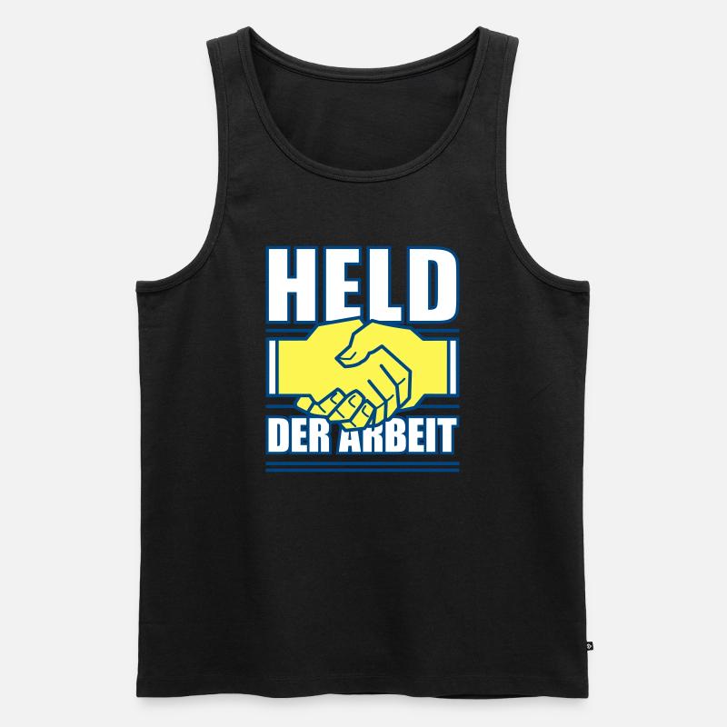 Held der Arbeit - Männer Premium Bio Tank Top - Schwarz