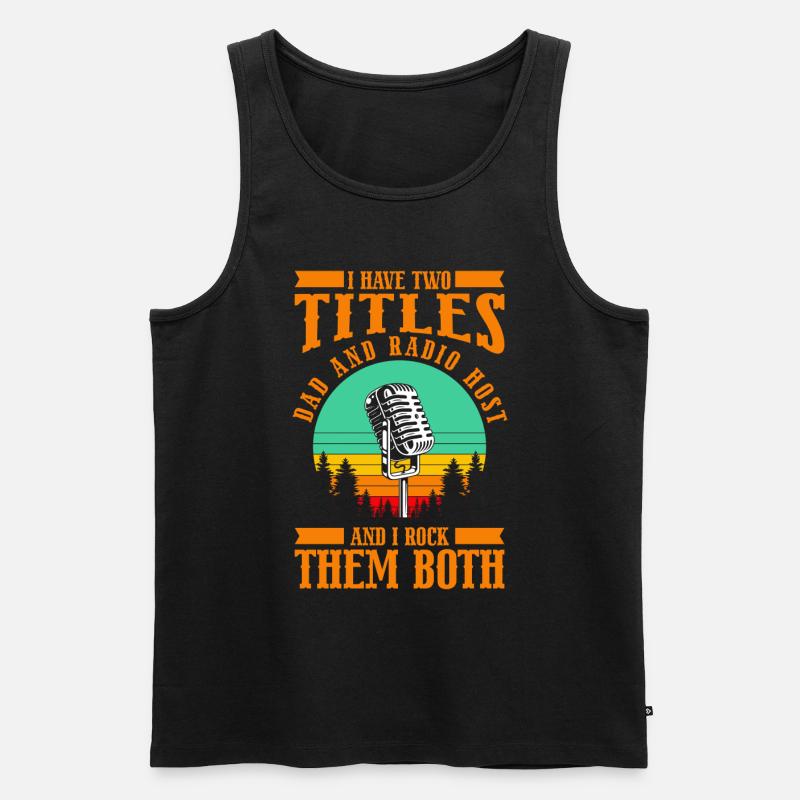 Moderator Programmsprecher Puls - Männer Premium Bio Tank Top - Schwarz