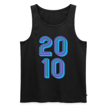 2010 Year of birth | Colors can be changed - Men's Premium Organic Tank Top - black - Front - AI Model Male 178 light (178cm)