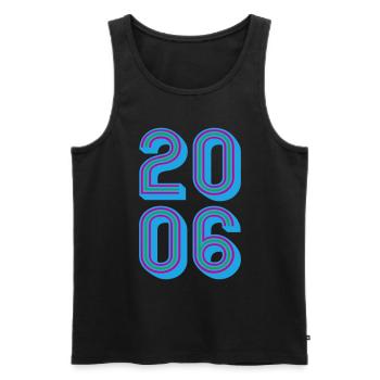 2006 Year of birth | Colors changeable - Men's Premium Organic Tank Top - black - Front - Michal (187cm)