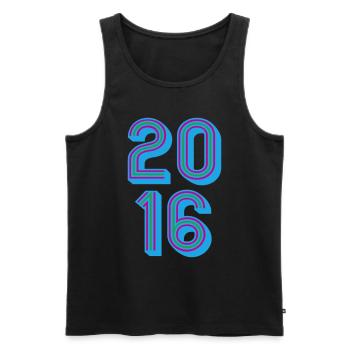 Année de naissance 2016 | Couleurs changeantes - Débardeur bio Premium Homme - noir - Devant - Michal (187cm)