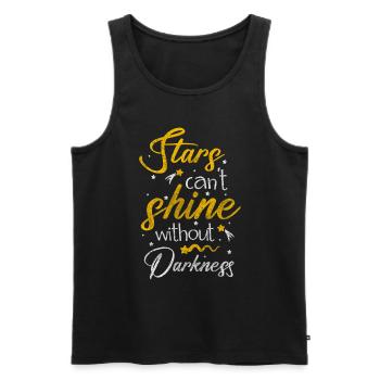 Étoile, Ciel, Espace, Ciel nocturne - Débardeur bio Premium Homme - noir - Devant - Michal (187cm)