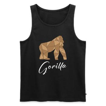 Gorille - Débardeur bio Premium Homme - noir - Devant - Michal (187cm)