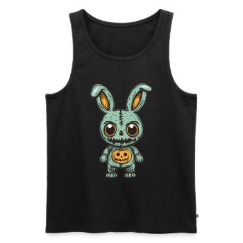 Hase Halloween Lustig Zombie - Männer Premium Bio Tank Top - Schwarz - Vorne - Michal (187cm)