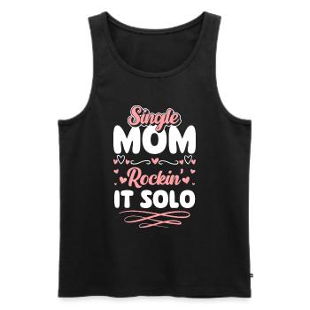 Single Parent Team Love - Men's Premium Organic Tank Top - black - Front - Michal (187cm)