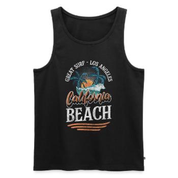 Excursion d’été en mer et en mer - Débardeur bio Premium Homme - noir - Devant - AI Model Male 178 light (178cm)
