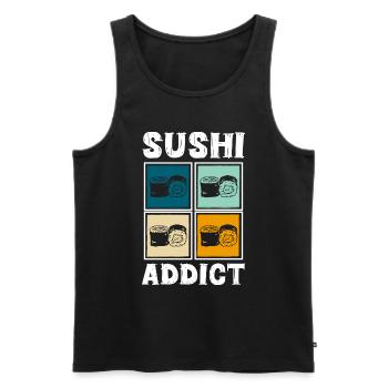 Japan Nigiri Stäbchen - Männer Premium Bio Tank Top - Schwarz - Vorne - AI Model Male 178 light (178cm)