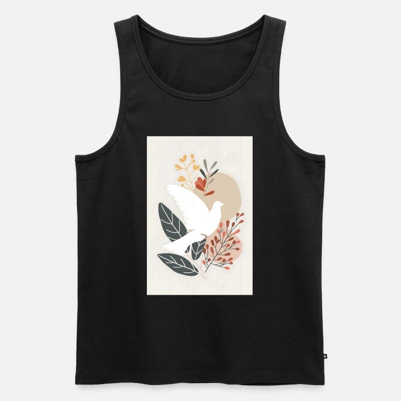 Rustikale böhmische christliche Dekoration, - Männer Premium Bio Tank Top - Schwarz