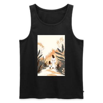 Come Follow Me, Communion Art, Jesus Christ, - Men's Premium Organic Tank Top - black - Front - Michal (187cm)