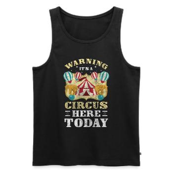 Circus Director Clown Idiots - Men's Premium Organic Tank Top - black - Front - AI Model Male 178 light (178cm)